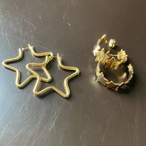2 Pairs of ALV Jewels Star Earrings